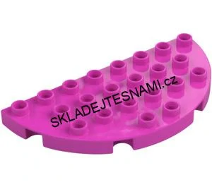 H89 DUPLO HRANÁ PODLOŽKA 8X4 PŮLOBLOUK RŮŽOVÝ