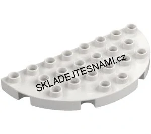 H897 DUPLO HRANÁ PODLOŽKA 8X4 PŮLOBLOUK BÍLÝ