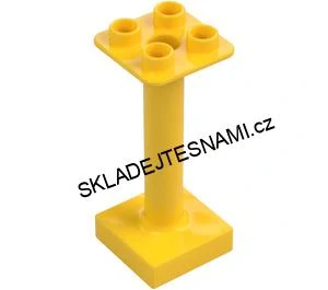 H921 DUPLO HRANÝ SLOUP 2X2 NOPKŮ 11,5 cm x 3,2 cm x 3,2 cm ŽLUTÝ