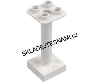 H922 DUPLO HRANÝ SLOUP 2X2 NOPKŮ 11,5 cm x 3,2 cm x 3,2 cm BÍLÝ
