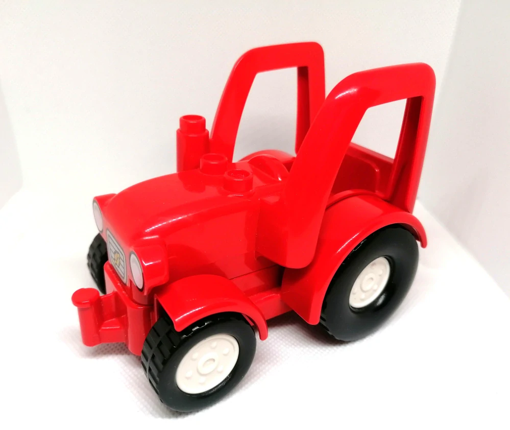 H967 DUPLO HRANÉ AUTÍČKO TRAKTOR ČERVENÝ