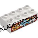 H987 DUPLO HRANÁ KOSTIČKA 2X4 POTISK MENU S RYBOU