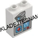 H996 DUPLO HRANÁ KOSTIČKA BÍLÁ POTISK BEZPEČNOSTNÍ KAMERA