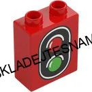 H1006 DUPLO HRANÁ KOSTIČKA VYSOKÁ ČERVENÁ POTISK SEMAFOR