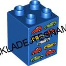 H1025 DUPLO HRANÁ KOSTIČKA MODRÁ POTISK AUTÍČKA