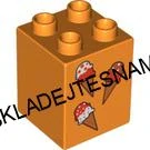 H1031 DUPLO HRANÁ KOSTIČKA ORANŽOVÁ POTISK ZMRZLINA