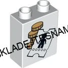 H1034 DUPLO HRANÁ KOSTIČKA BÍLÁ VYSOKÁ POTISK PENÍZE