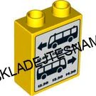 H1041 DUPLO HRANÁ KOSTIČKA VYSOKÁ POTISK AUTOBUSOVÝ JIZDNÍ ŘÁD