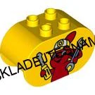 H1060 DUPLO HRANÁ KOSTIČKA OVÁL ŽLUTÝ ZNAK KRÁLÍČEK DUPLO