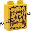 H1063 DUPLO HRANÉ KOSTKA ŽLUTÁ VYSOKÁ POTISK SENO