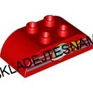 H1071 DUPLO HRANÁ KOSTIČKA OBLOUK ČERVENÝ POTISK LETIŠTĚ