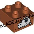 H1078 DUPLO HRANÉ KOSTKA POTISK DINOSAUŘÍ LEBKA