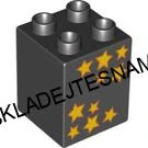 H1082 DUPLO HRANÁ KOSTIČKA ČERNÁ VYSOKÁ POTISK HVĚZDY