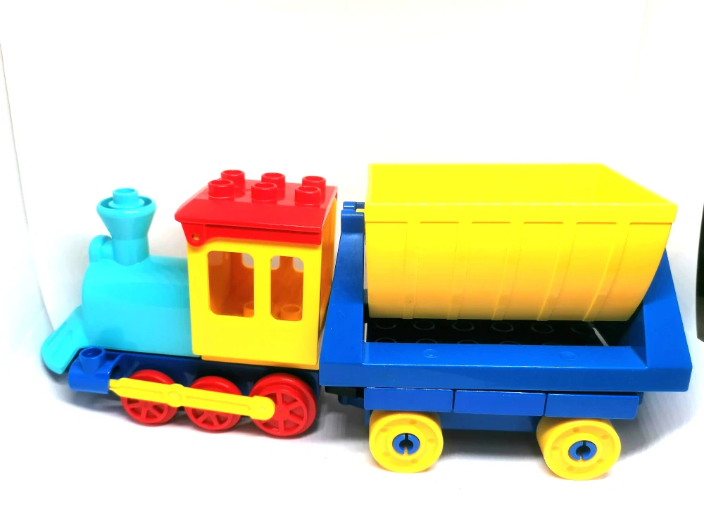 H1122 DUPLO HRANÝ VLAK LOKOMOTIVA S NÁKLADNÍM VAGONEM SE SKLOPKOU