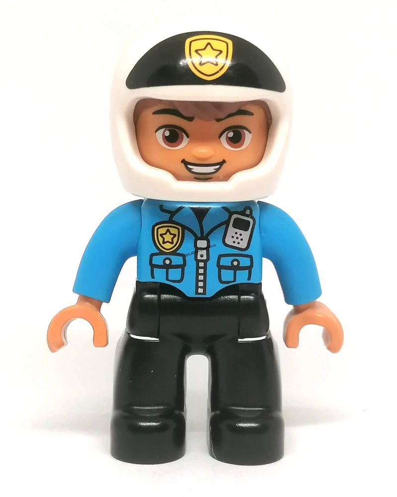 H1131 DUPLO HRANÁ FIGURKA MOTORKÁŘ POLICISTA V HELMĚ