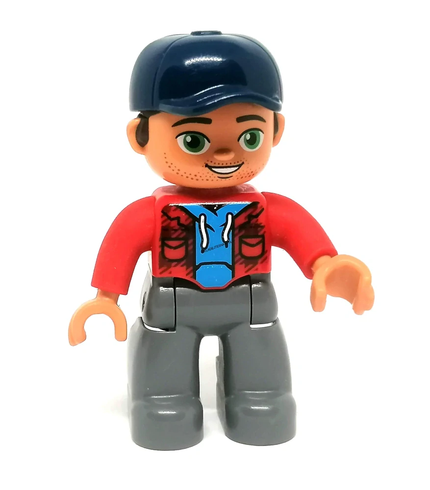 H1132 DUPLO HRANÁ FIGURKA MUŽ V ČERVENÉ KOŠILI