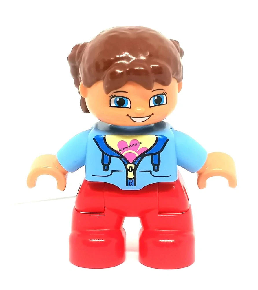 H1262 DUPLO HRANÁ FIGURKA HOLČIČKA ČERVENÉ KALHOTY