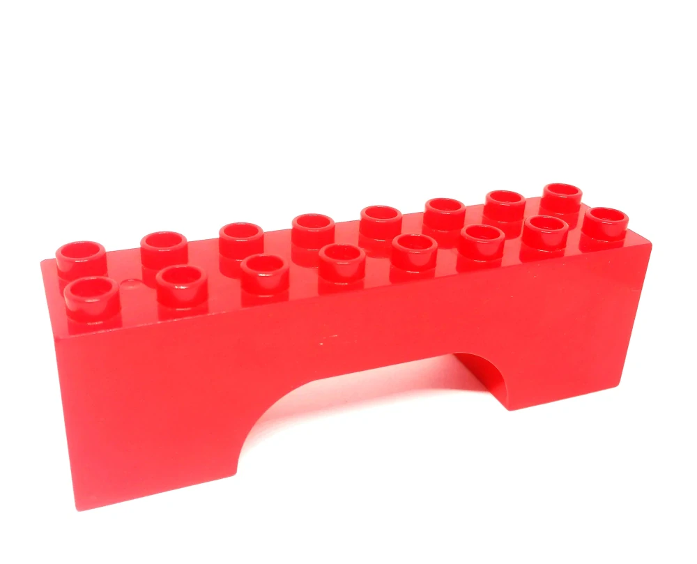 H1336 DUPLO HRANÁ KOSTKA 2X8 NOPKŮ ČERVENÁ TRAVERZA OBLOUK