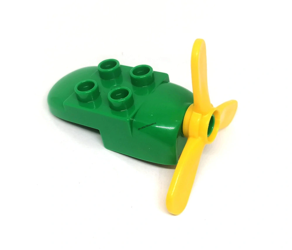 H1350 DUPLO HRANÁ ŽLUTÁ VRTULE ZELENÝ DRŽÁK K LETADLU