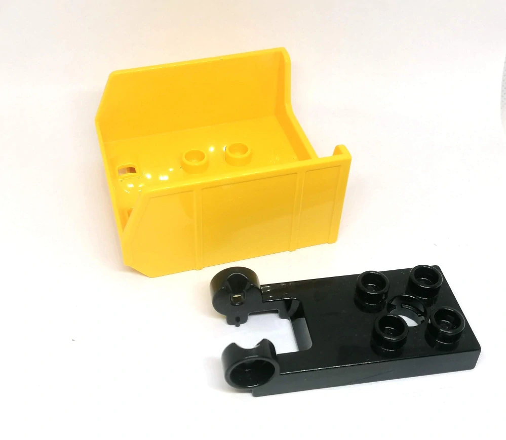 H1358 DUPLO HRANÝ ŽLUTÝ SKLOPNÝ NÁKLADOVÝ PROSTOR PRO AUTÍČKO 4X4 NOPKY