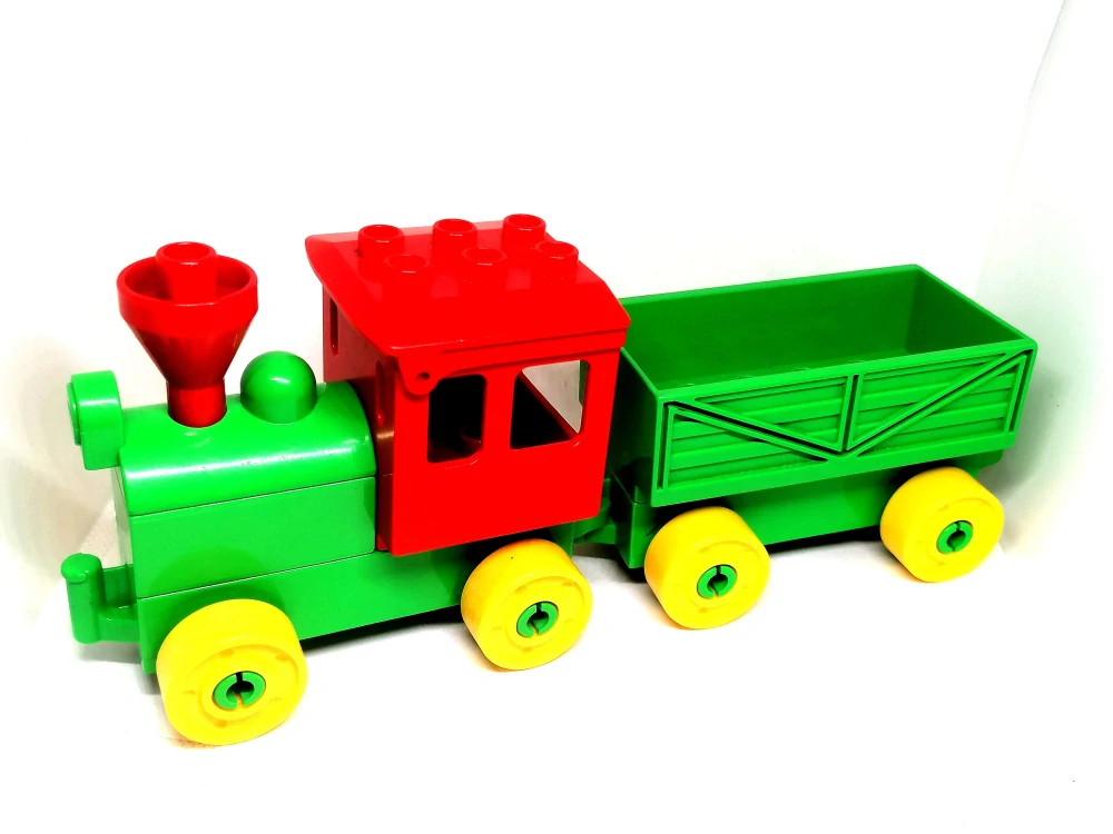 H1359 DUPLO HRANÝ VLAK LOKOMOTIVA S NÁKLADNÍM VAGONEM