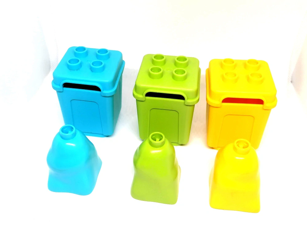 H1364 DUPLO HRANÉ TŘI TŘÍDÍCÍ POPELNICE VČETNĚ ODPADU