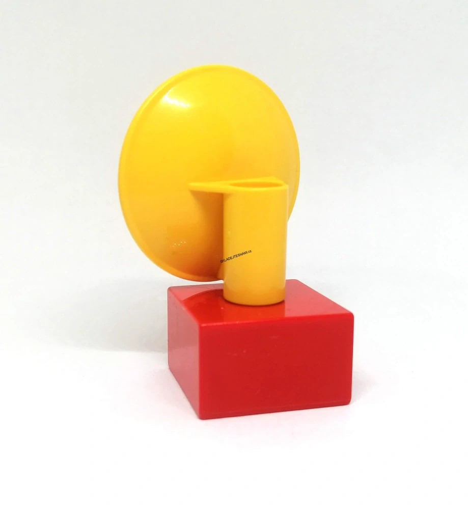 H1365 DUPLO HRANÝ SATELIT ŽLUTÝ S ČERVENÝM DRŽÁKEM