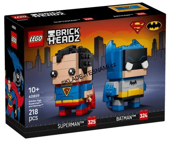 40859 LEGO BRICK HEADZ ZLATÝ VĚK: FIGURKY SUPERMANA A BATMANA