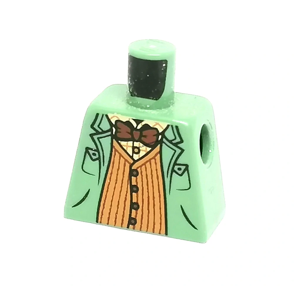 X582 LEGO HRANÝ DÍL TRUP BEZ PAŽÍ ZELENKAVÉ SAKO BÉŽOVÁ VESTA