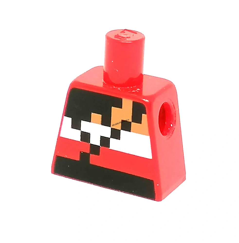 X584 LEGO HRANÝ DÍL TRUP BEZ PAŽÍ ČERVENÝ MINECRAFT