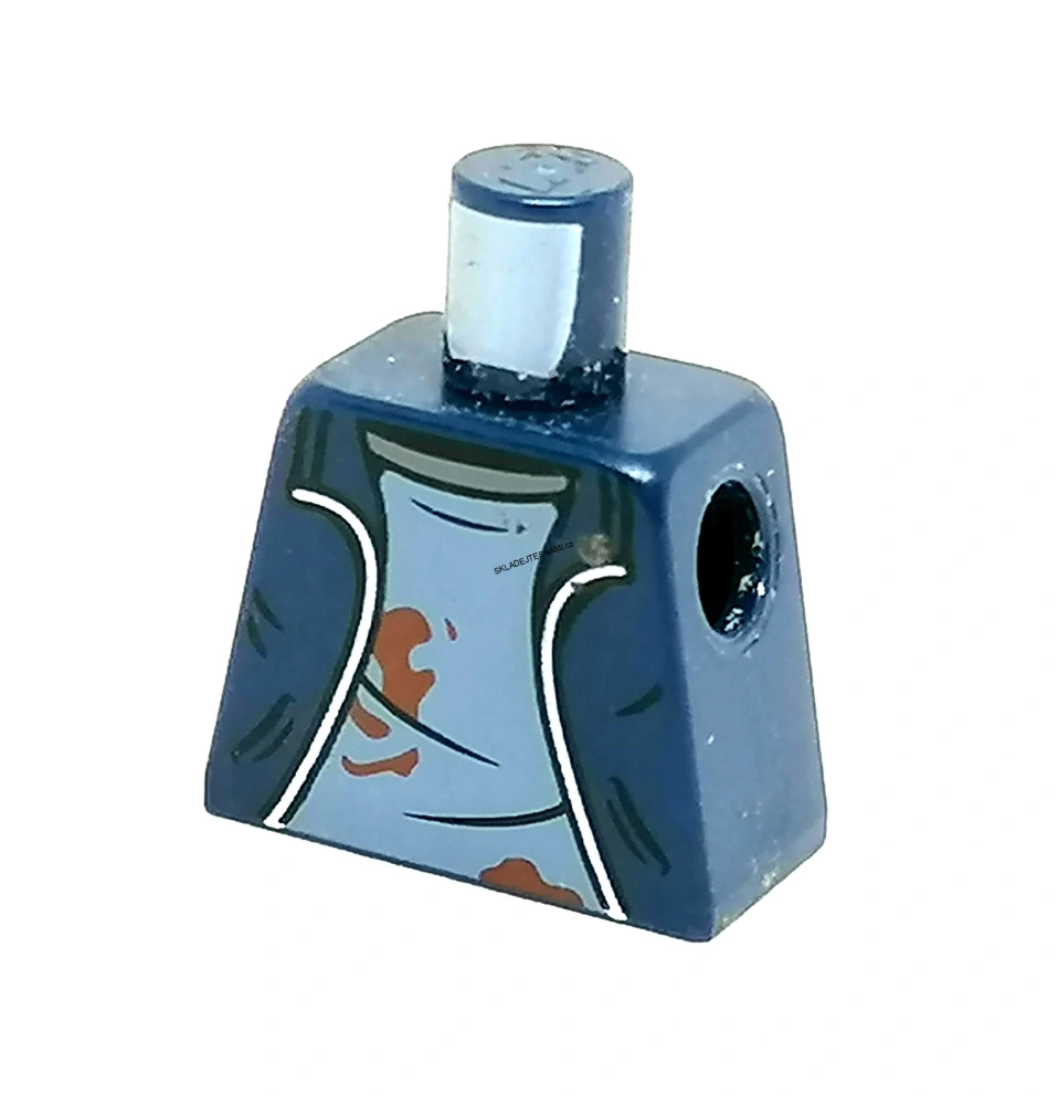X589 LEGO HRANÝ DÍL TRUP BEZ PAŽÍ MODRÁ MIKINA ŠPINAVÉ TRIČKO