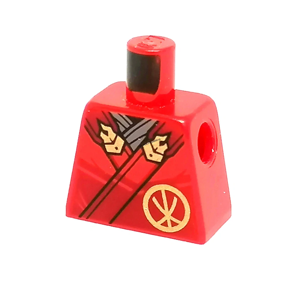 X601 LEGO HRANÝ DÍL TRUP BEZ PAŽÍ ČERVENÝ NINJAGO