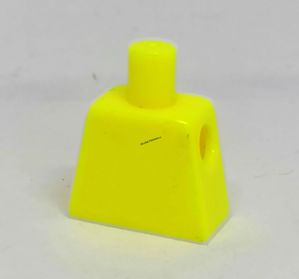 X610 LEGO HRANÝ DÍL TRUP BEZ PAŽÍ SVÍTIVĚ ŽLUTÝ