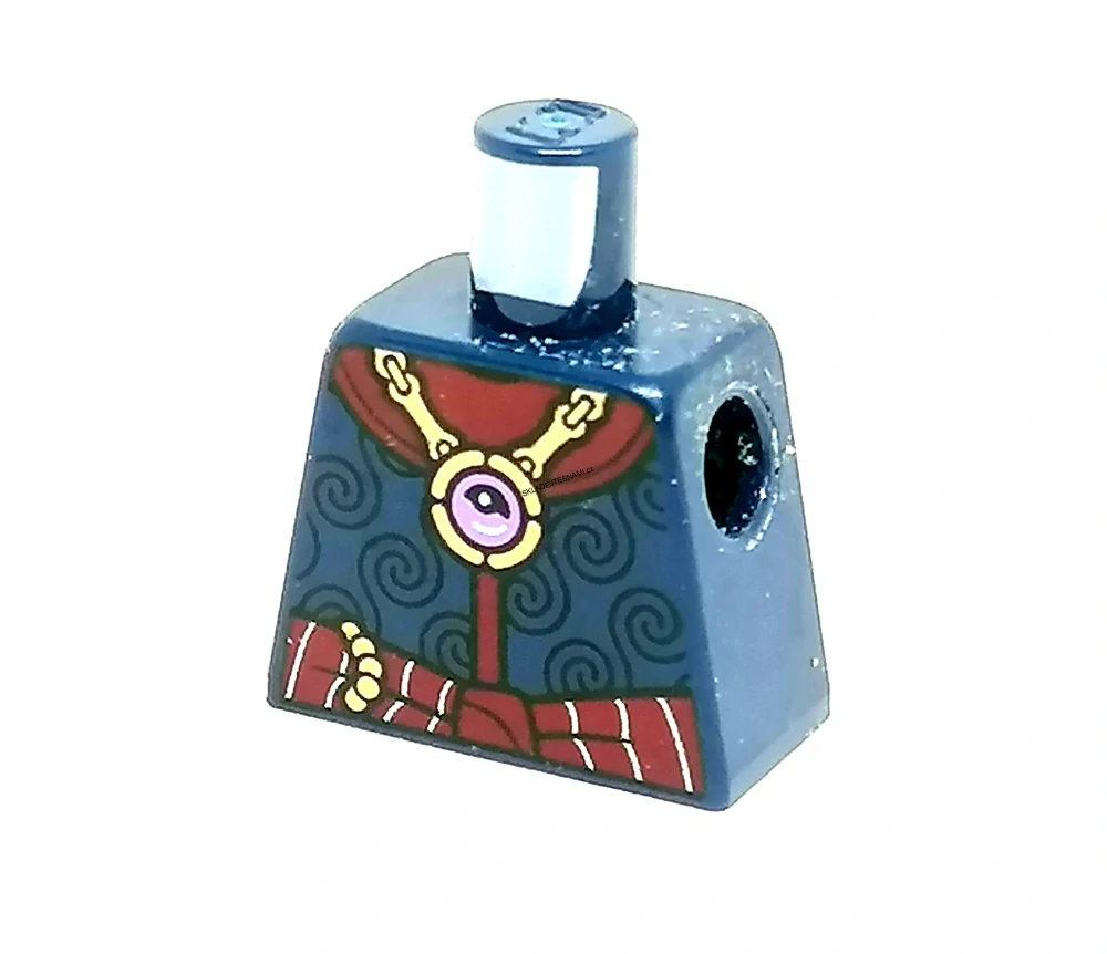 X619 LEGO HRANÝ DÍL TRUP BEZ PAŽÍ TMAVĚ MODRÁ S MASIVNÍM NÁHRDELNÍKEM