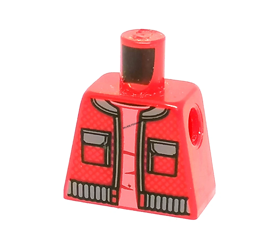 X629 LEGO HRANÝ DÍL TRUP BEZ PAŽÍ ČERVENÝ