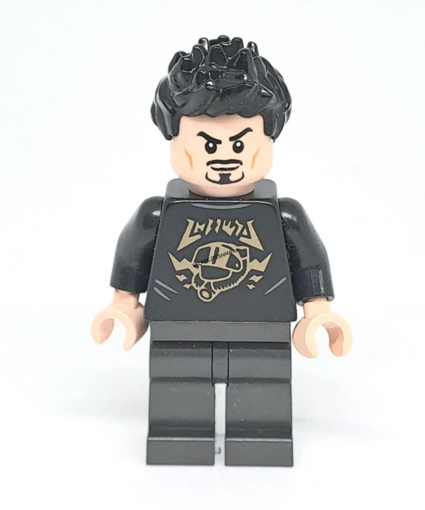 LH5876 LEGO HRANÁ MINIFIGURKA SUPER HEROES TONY STARK DVA OBLIČEJE DRUHÝ SVĚTLE MODRÝ