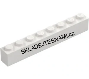 LH3162 LEGO KOSTKA BÍLÁ HRANÁ 1X8 NOPKY