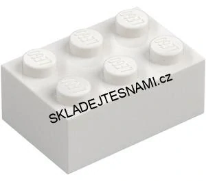 LH3164 LEGO KOSTKA BÍLÁ HRANÁ 2X3 NOPKY