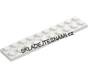 LH3166 LEGO KOSTKA BÍLÁ HRANÁ 2X10 NOPKY