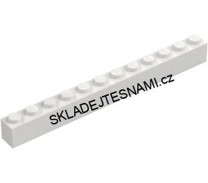 LH3170 LEGO KOSTKA BÍLÁ HRANÁ 1X12 NOPKY