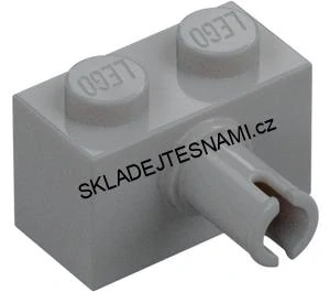 LH3179 LEGO HRANÁ ŠEDÁ KOSTKA S ŠIROKÝM KOLÍKEM 2X1 NOPEK