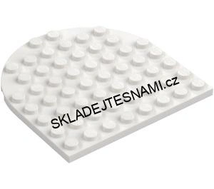 LH3181 LEGO HRANÁ PODLOŽKA PŮLOBLOUK 8X8 BÍLÁ