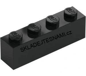 LH3194 LEGO HRANÁ KOSTKA 1X4 NOPKY ČERNÁ