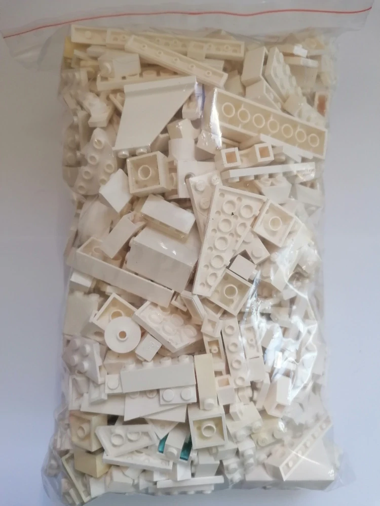SCL439- HRANÉ LEGO MIX DÍLŮ BÍLÁ - VÁHA 800 GRAMŮ