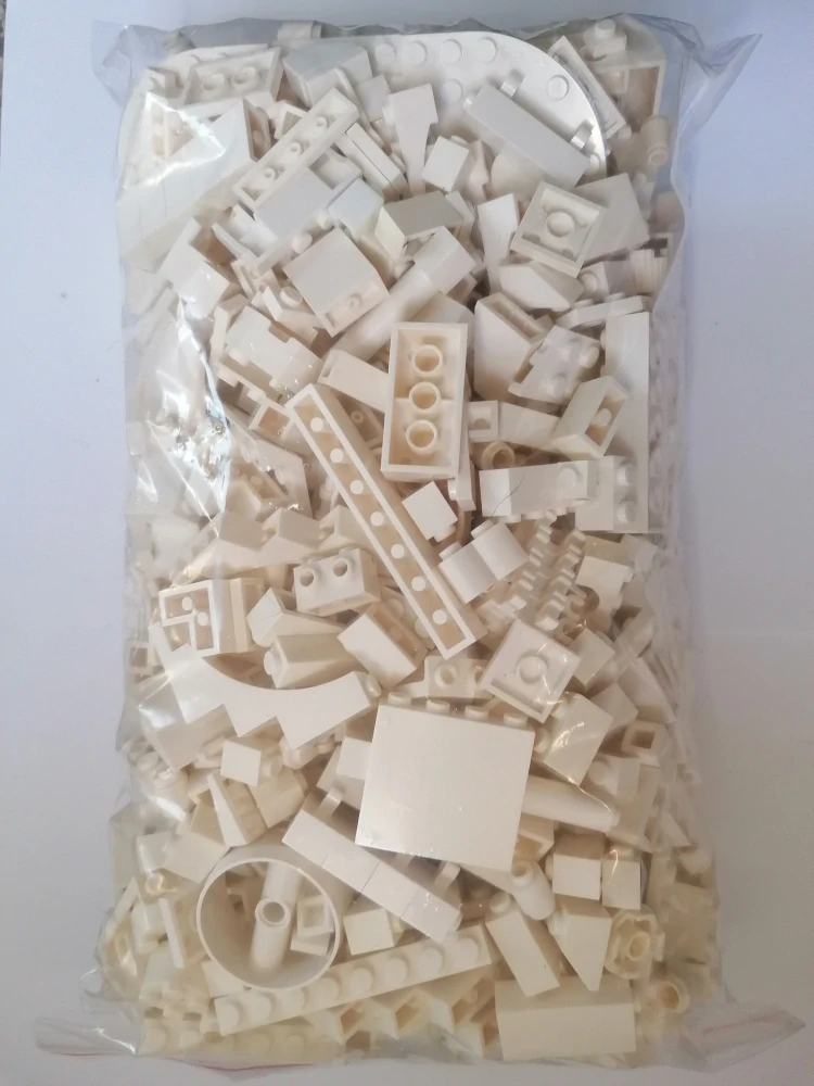 SCL441- HRANÉ LEGO MIX DÍLŮ BÍLÁ - VÁHA 800 GRAMŮ