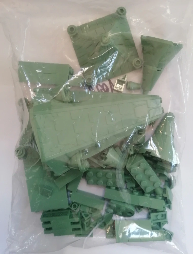 SCL451- HRANÉ LEGO MIX DÍLŮ OLIVOVÁ ZELENKAVÁ - VÁHA 100 GRAMŮ