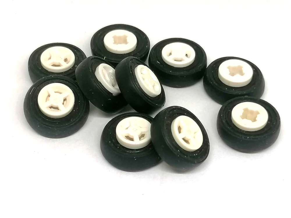 LH3212 LEGO HRANÁ SADA MALÝCH KOL 10 KS PRŮMĚR 14 MM BÍLÉ STŘEDY KOL MALÝ KOLÍK