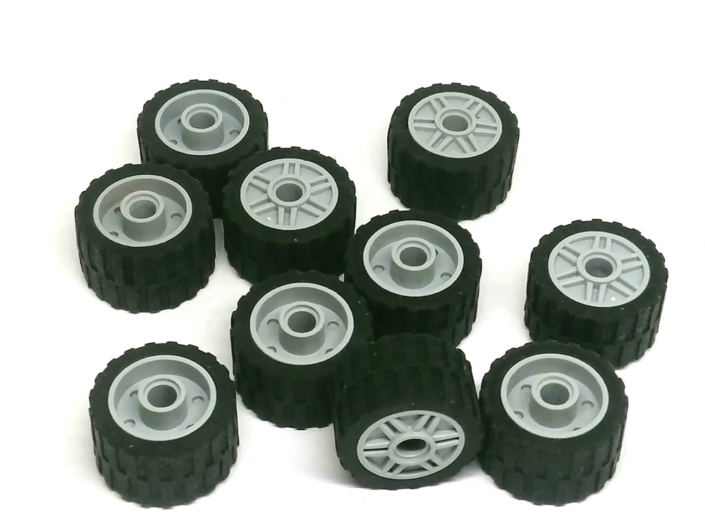 LH3219 LEGO HRANÁ SADA KOL 10 KS PRŮMĚR 23 MM ŠEDÉ STŘEDY KOL VELKÝ KOLÍK