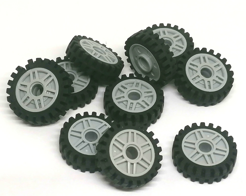 LH3221 LEGO HRANÁ SADA KOL 10 KS PRŮMĚR 23 MM ŠEDÉ STŘEDY KOL VELKÝ KOLÍK
