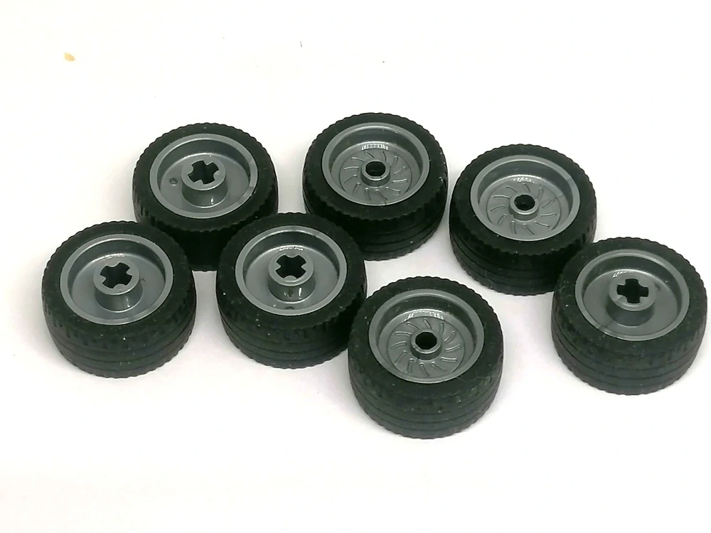 LH3231 LEGO HRANÁ SADA KOL 7 KS PRŮMĚR 23 MM ŠEDÉ STŘEDY KOL MALÝ KOLÍK